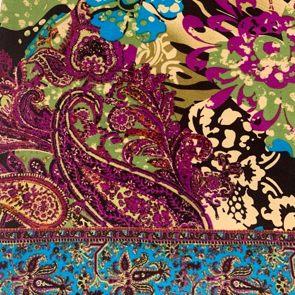 Ice Red and Blue Sheath Dress V-neck 3/4 Sleeve - Picture 8 of 9